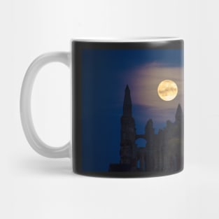 Whitby Abbey Moonrise Gothic Supermoon Benedictine Ruins IMG 1738 Mug